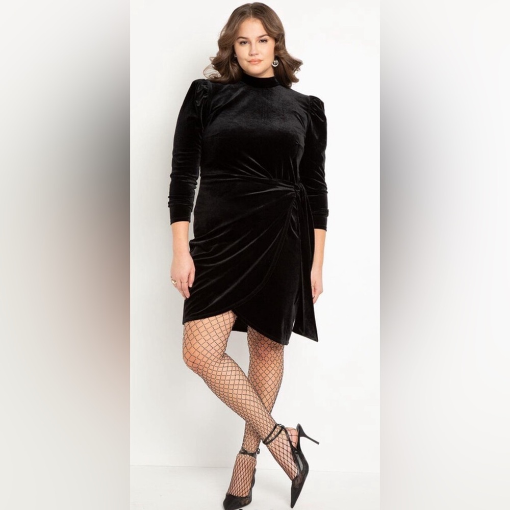 Velvet Mini Dress With Wrap dress